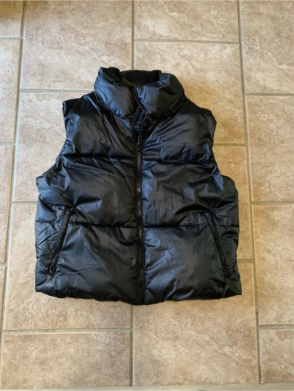 Old Navy Black Quilted Puffer Vest for Women